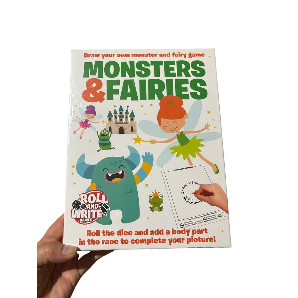 Monsters and Fairies roll and write game nwt unopened draw your own monster
